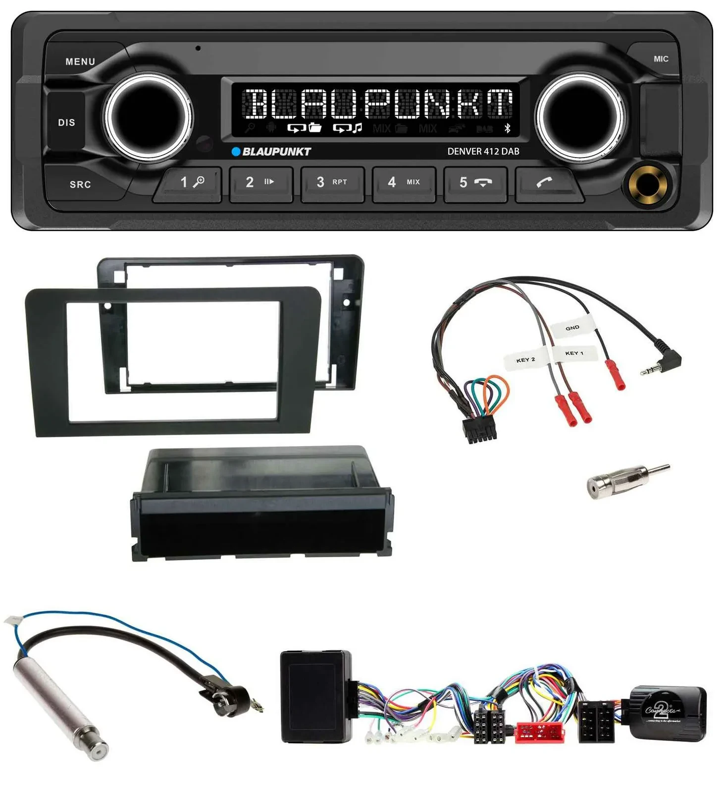 Blaupunkt Bluetooth DAB Lenkrad USB Autoradio für Audi A3 Symphony Aktivsystem I