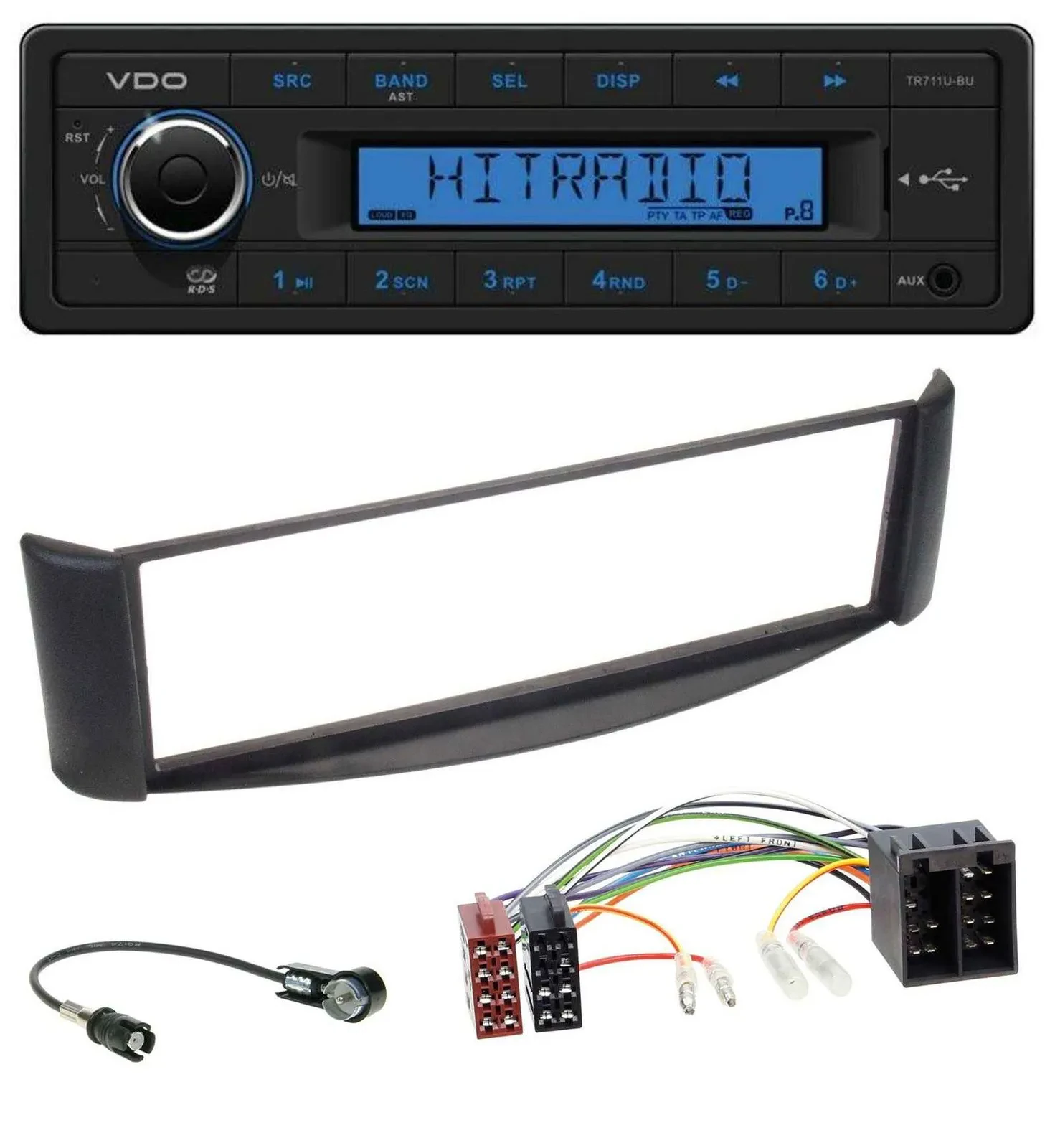 VDO AUX 1DIN MP3 USB Autoradio für Smart ForTwo (1998-2007)