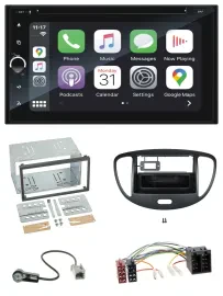 Blaupunkt 2DIN Bluetooth DAB USB DVD MP3 Autoradio für Hyundai i10 2008-2013 sch