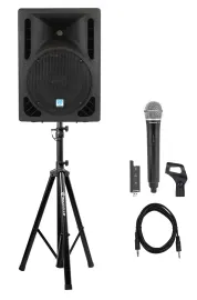 Rockville RPG10BT 10" Church/School Audio Visual Speaker System+Wireless Mic