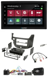 Blaupunkt 2DIN Lenkrad USB Bluetooth DAB Autoradio für Honda Jazz ab 14 dunkelgr