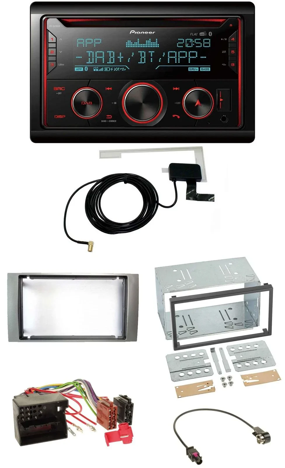 Pioneer 2DIN MP3 DAB USB CD Bluetooth Autoradio für Ford Galaxy Focus C-Max S-Ma