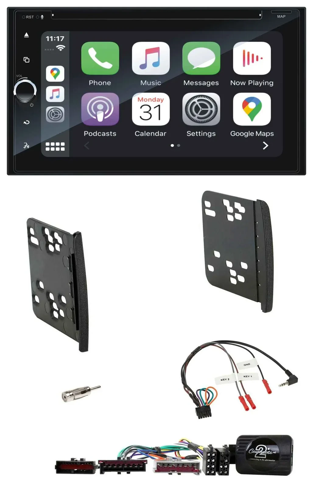 Автомагнитола Blaupunkt 2DIN, Bluetooth, USB, DAB, навигация (TMC), для Ford Focus/Galaxy/Mondeo