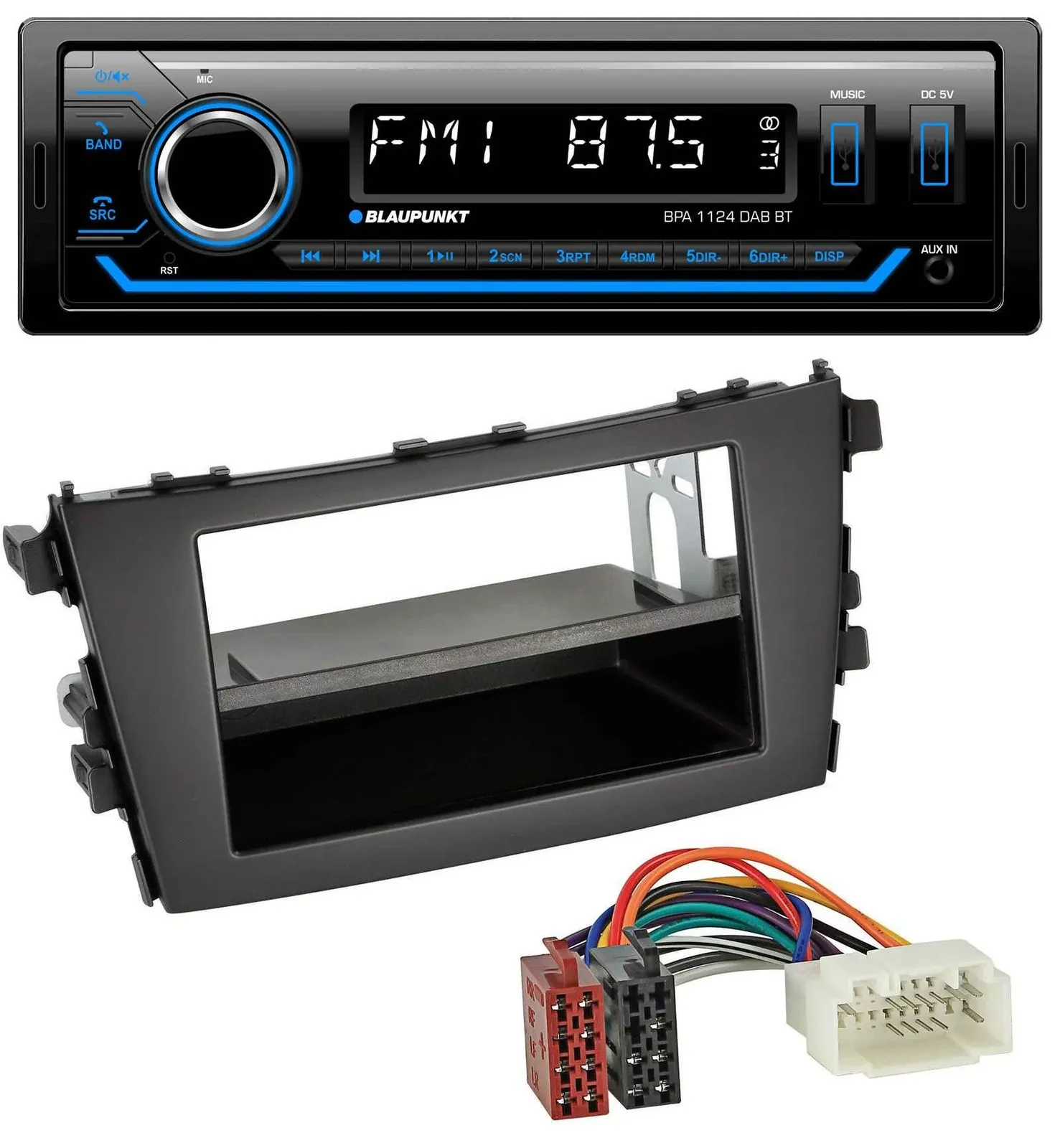 Blaupunkt Bluetooth USB DAB MP3 Autoradio für Suzuki Celerio (LF, ab 2014)