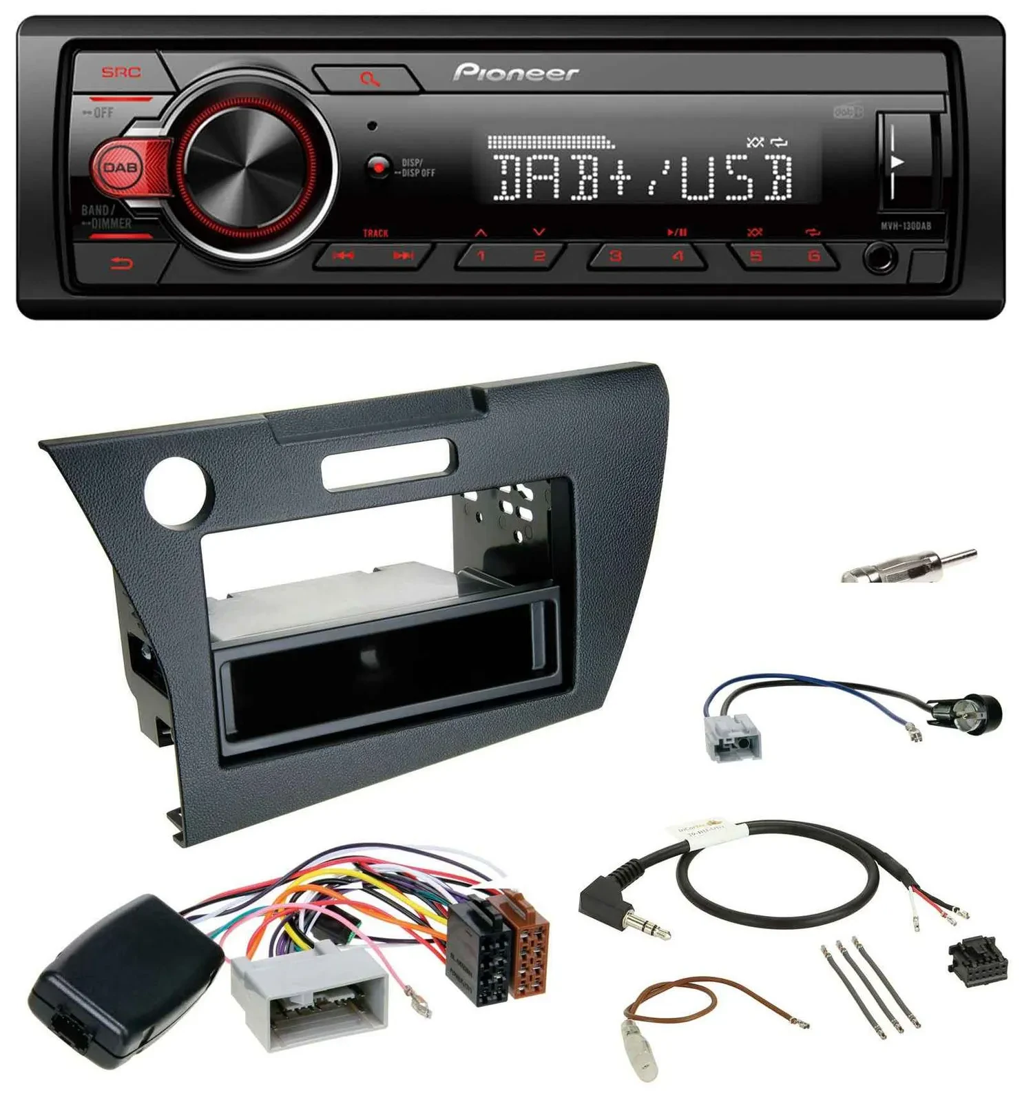 Pioneer MP3 1DIN DAB USB Lenkrad Autoradio für Honda CR-Z 2010-2013