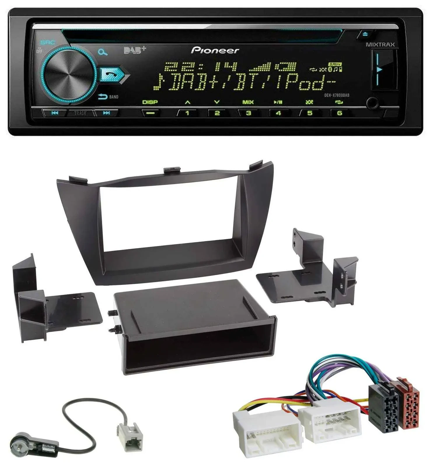 Pioneer DAB MP3 CD USB Bluetooth Autoradio für Hyundai ix35 (LM, 2010-2013)