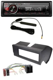 Pioneer MP3 DAB 1DIN AUX USB Autoradio für Fiat Panda (bis 2002) - schwarz