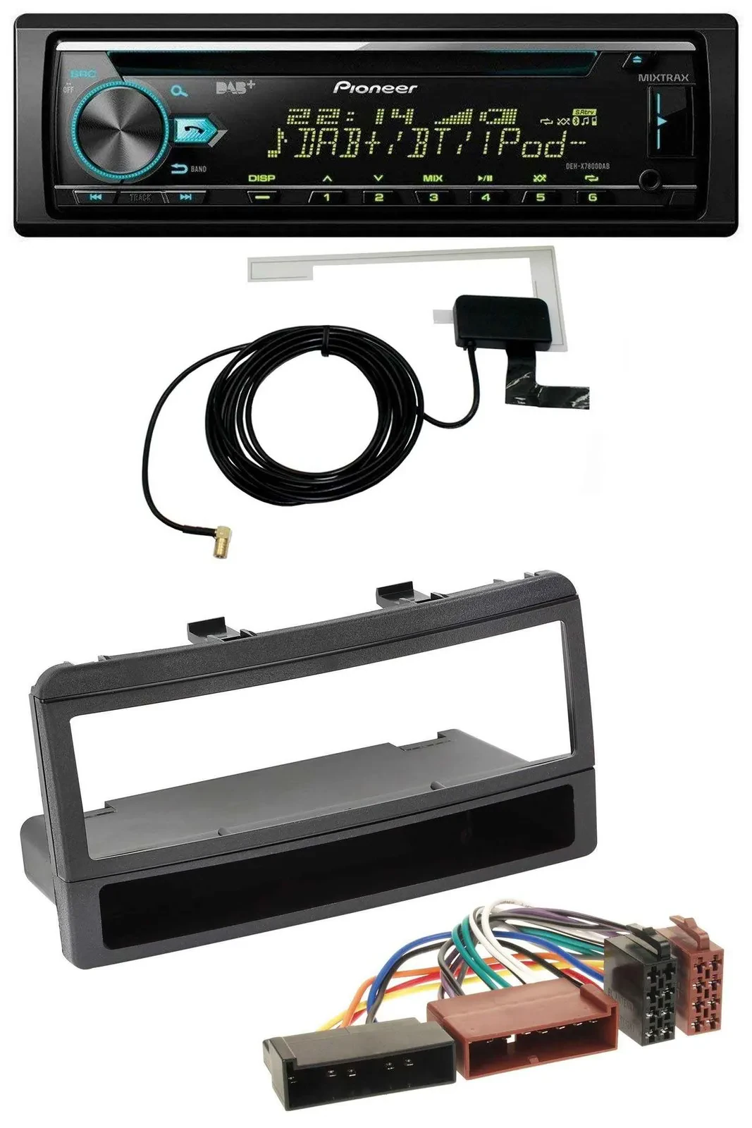 Pioneer MP3 AUX CD USB DAB Autoradio für Ford Focus Cougar Escort Fiesta Ablagef