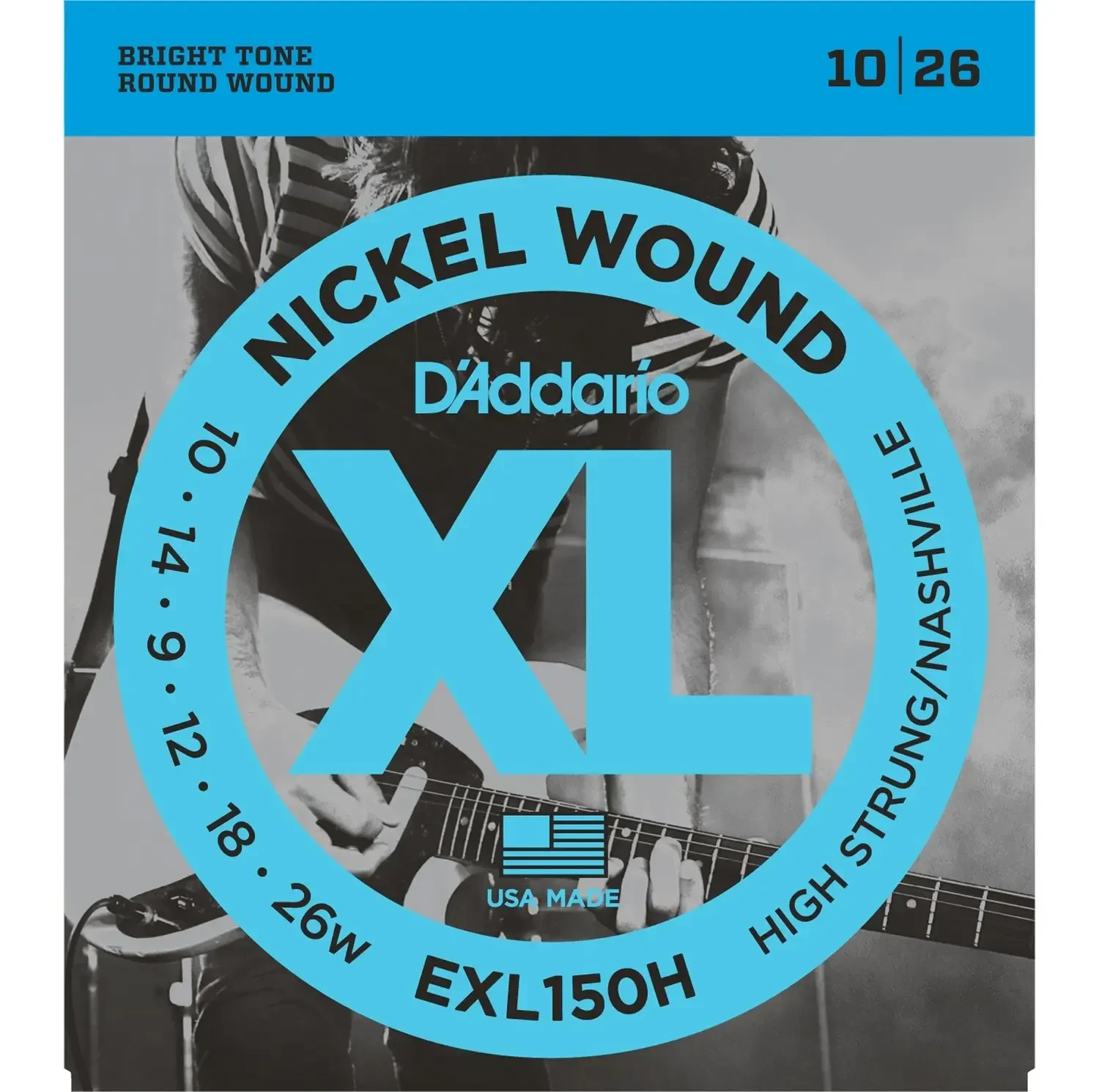 Струны для электрогитары D'Addario EXL150H 10-26