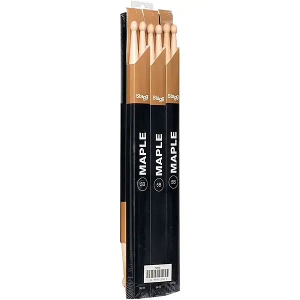 Барабанные палочки Stagg Maple Drum Sticks Wood 5B (12 пар)