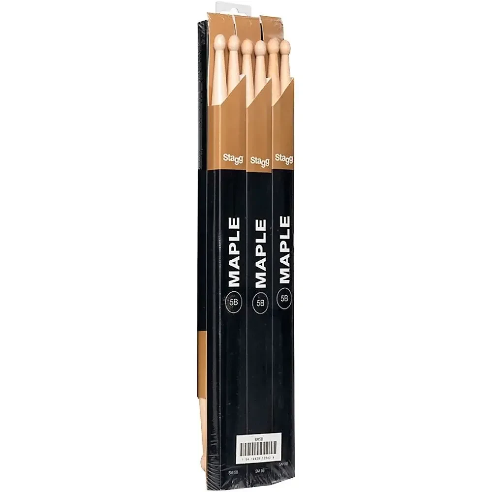 Барабанные палочки Stagg Maple Drum Sticks Wood 5B (12 пар)