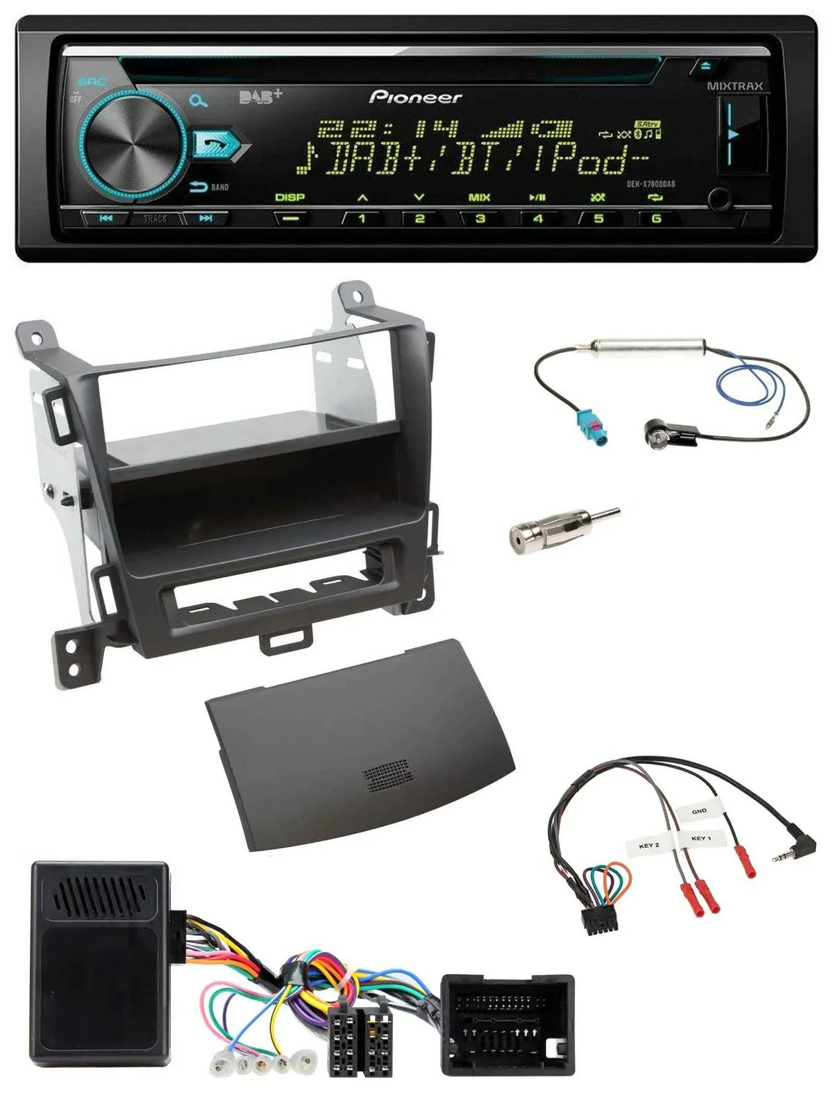 Pioneer DAB Lenkrad CD USB Bluetooth Autoradio für Opel Tourer Zafira ab 2013 je