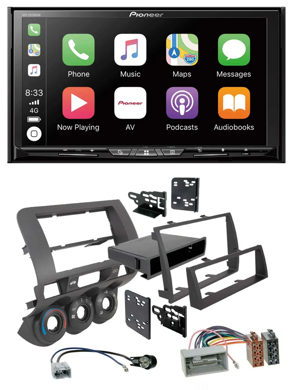 Pioneer 2DIN MP3 USB DAB DVD Bluetooth Autoradio für Honda Fit 06-07 nur US-Impo