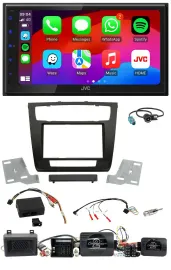 JVC Bluetooth 2DIN Lenkrad DAB USB Autoradio für BMW 1er Aktiv PDC aut. Klima 07