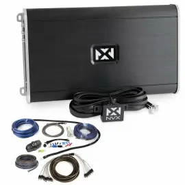 NVX VAD11005 1100W 5-Channel Marine Amplifier w/ Free NVX 4 Gauge Amp Kit Bundle