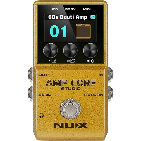 NUX NCA-1 Amp Core Studio Amp Modeling Pedal Gold