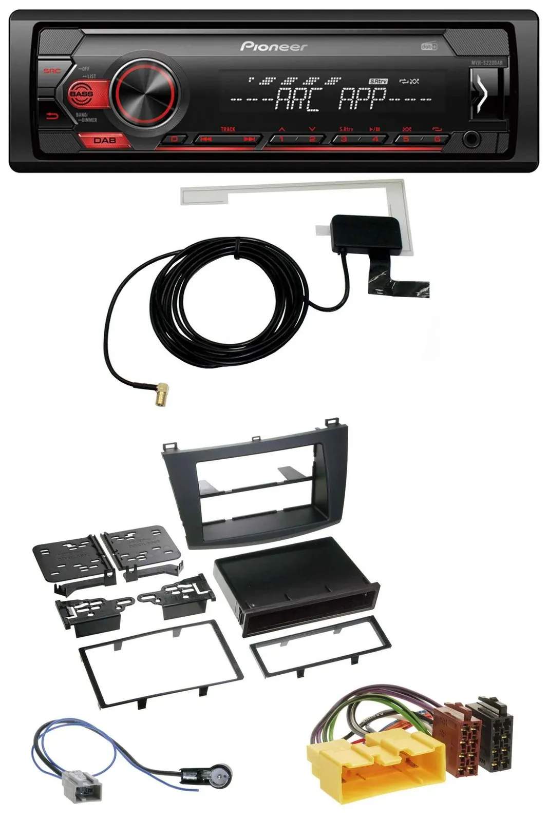 Автомагнитола для Mazda 3 (с 2009) Pioneer 1-DIN, USB, DAB, MP3, AUX