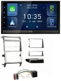 JVC DAB Bluetooth MP3 USB 2DIN Autoradio für Hyundai ix55 2009-2012 silber