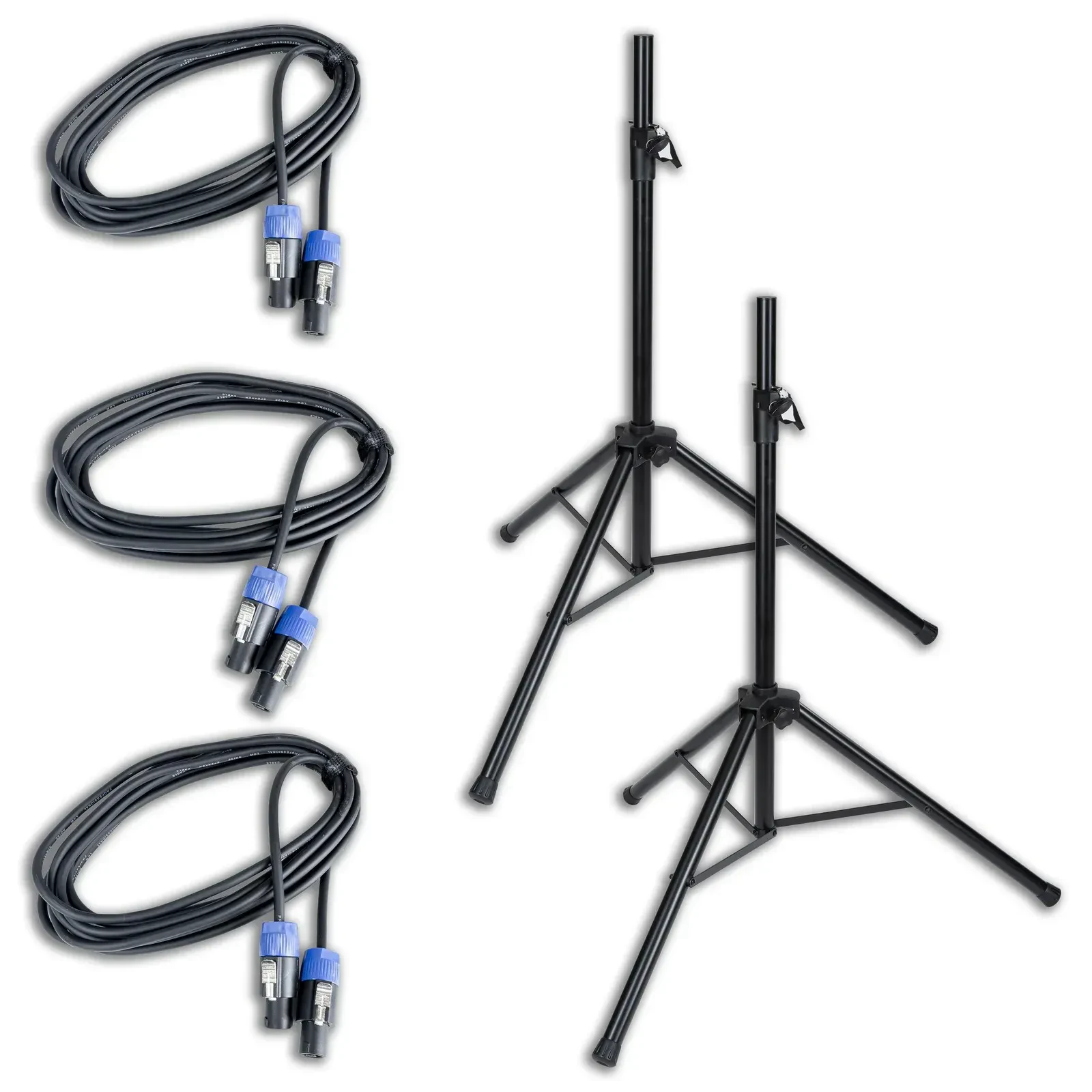 Стойка для акустических систем Fame Audio PAH311 (набор, 2 шт.) алюминий, нагрузка до 45 кг, 3 кабеля 5 м