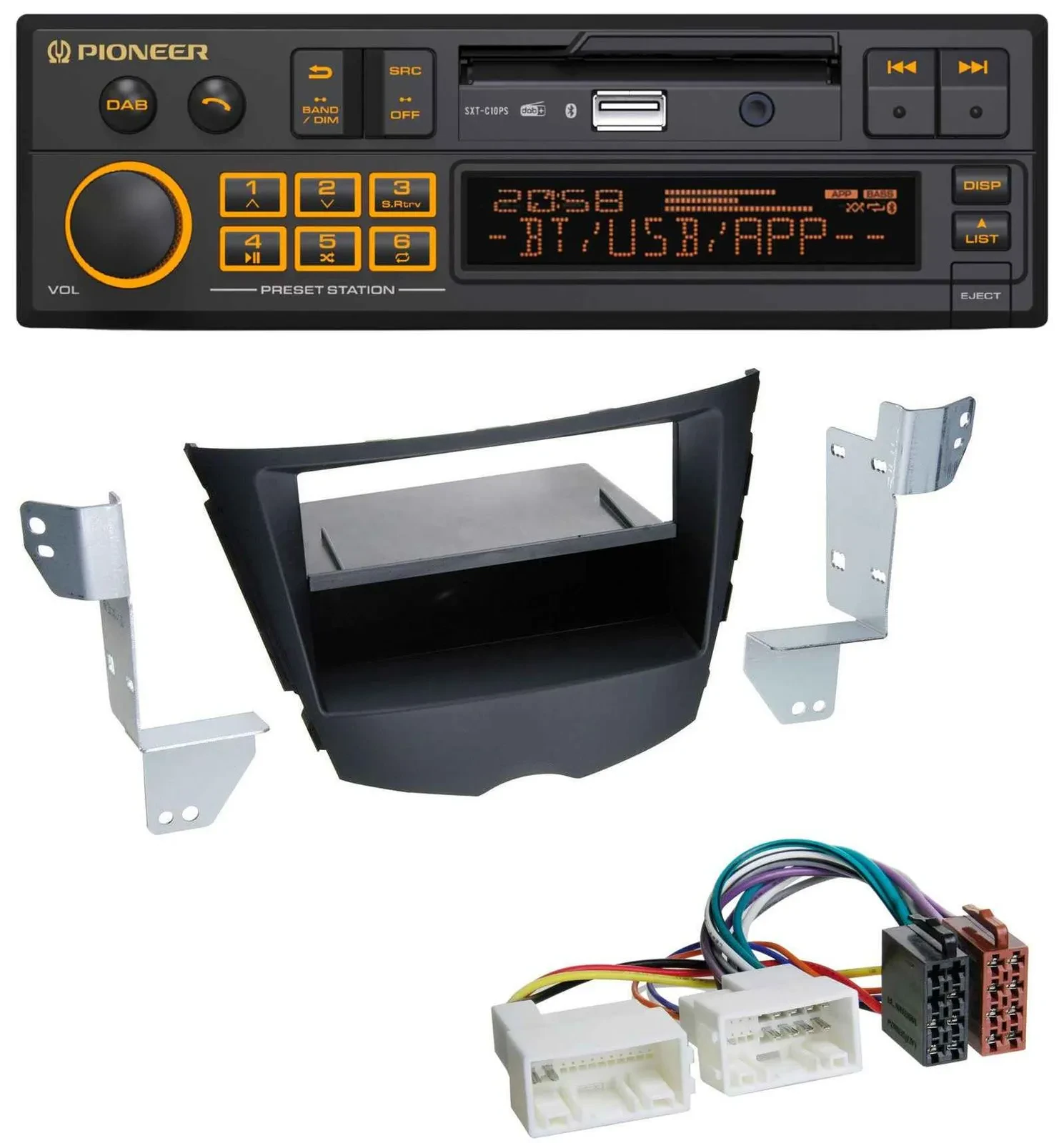 Pioneer DAB MP3 USB Bluetooth Autoradio für Hyundai Veloster (ab 2011)