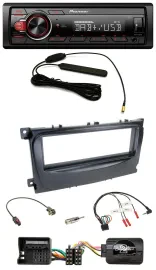 Автомагнитола Pioneer 1-DIN, DAB, USB, MP3, для Ford S-Max/Mondeo (2007–2014), черная