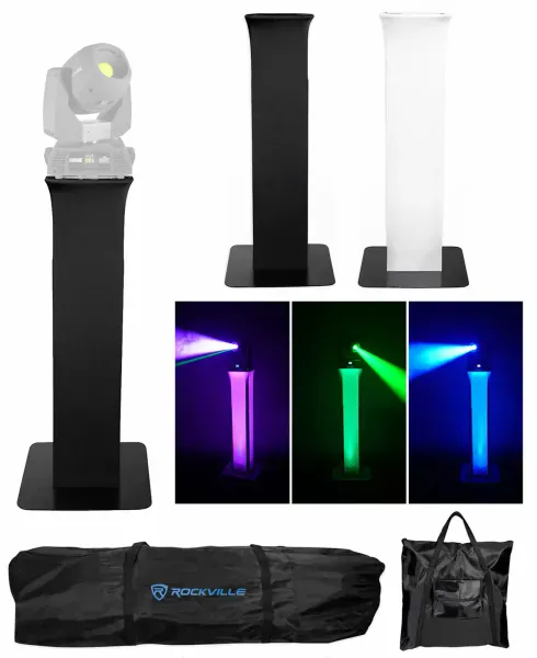 (1) Totem Light Stand+Black+White Scrims For Chauvet Rogue R1X Spot