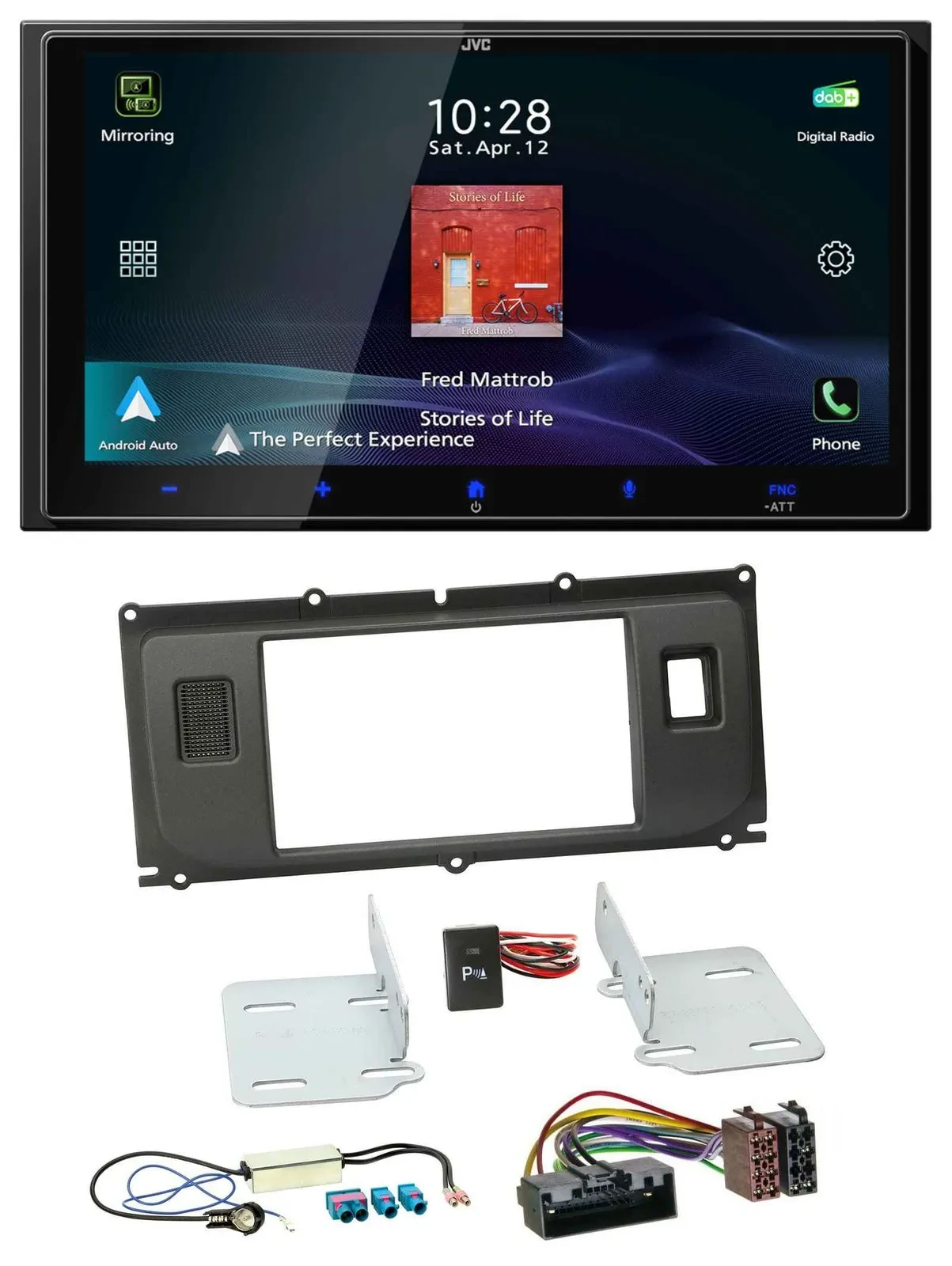 JVC USB Bluetooth 2DIN DAB MP3 Autoradio für Land Rover Evoque ab 2011