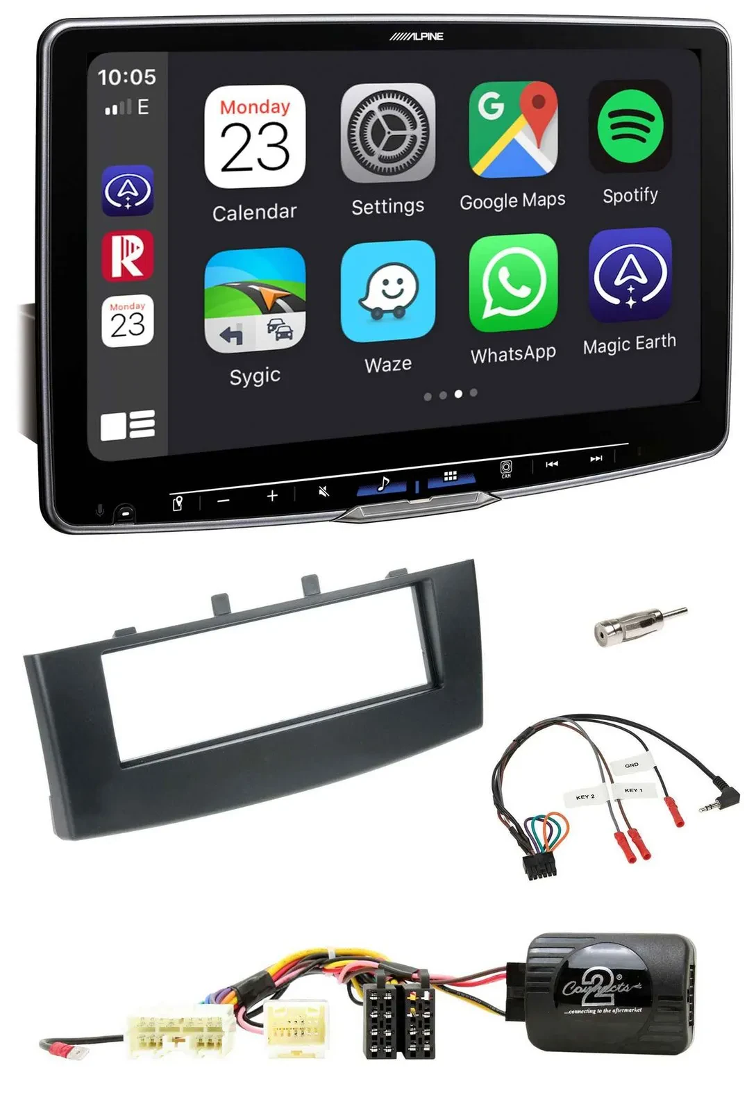Alpine Lenkrad USB Bluetooth DAB Autoradio für Mitsubishi Colt 2008-2012