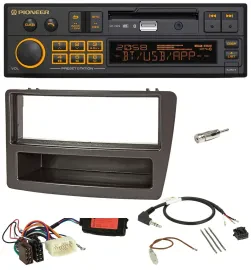 Автомагнитола Pioneer DAB, USB, Bluetooth, для Honda Civic 2004–2006, антрацит, управление с руля
