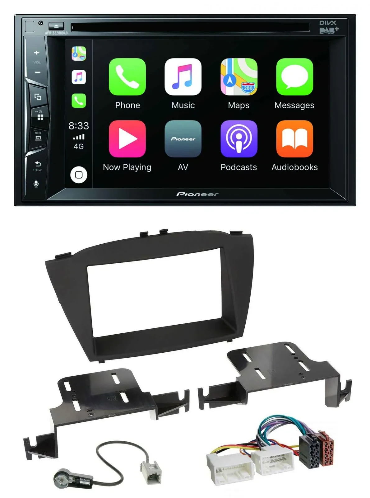 Автомагнитола для Hyundai ix35 (с 2013) Pioneer 2DIN, MP3, USB, DVD, Bluetooth, DAB