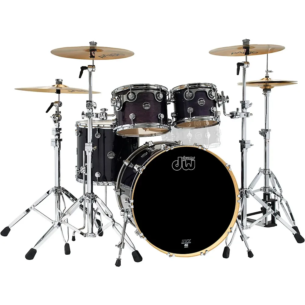 Ударная установка акустическая DW Performance Series (набор, 4 шт.) 22x18", 10x8", 12x9", 16x14", Ebony Stain Lacquer