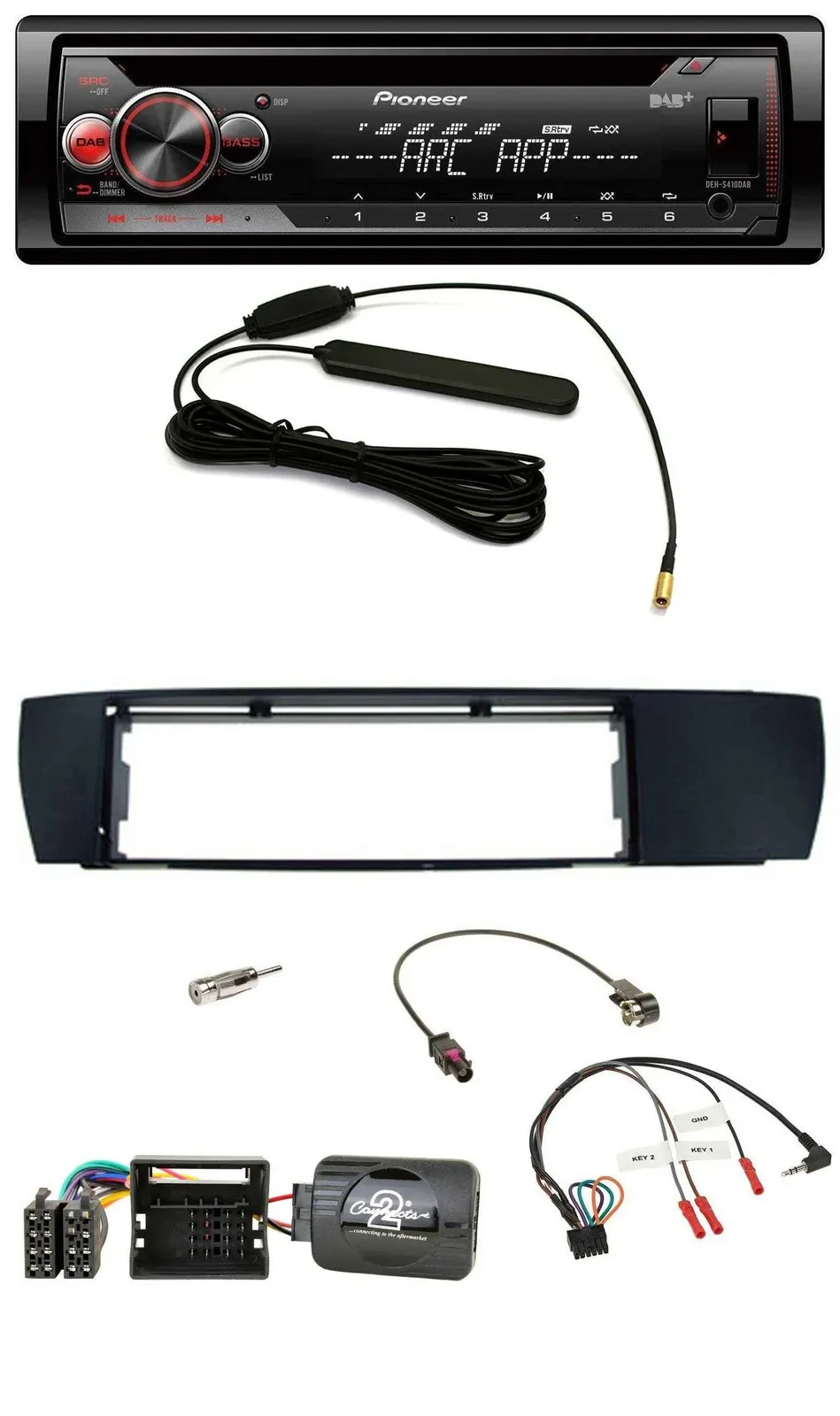 Pioneer CD USB Lenkrad DAB MP3 Autoradio für BMW X3 04-10 E83 seitlich