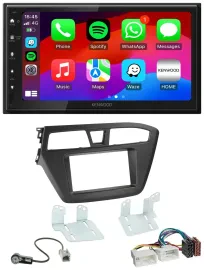 Kenwood MP3 USB DAB 2DIN Bluetooth Autoradio für Hyundai i20 (2014-2020)