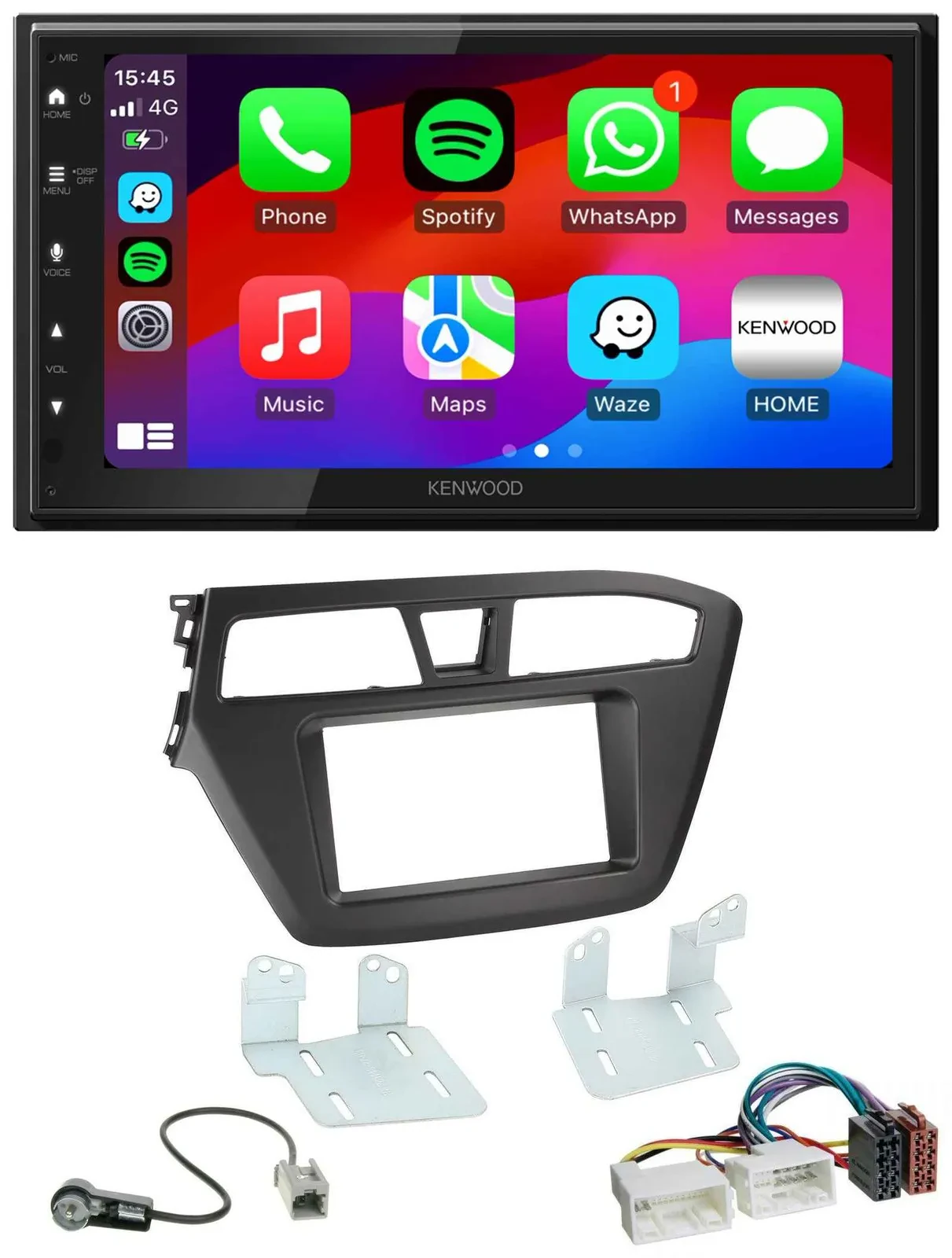 Kenwood MP3 USB DAB 2DIN Bluetooth Autoradio für Hyundai i20 (2014-2020)