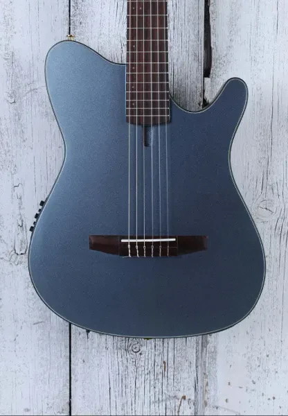 Ibanez FRH10N Thinline Nylon Acoustic Electric Guitar Indigo Blue Metallic