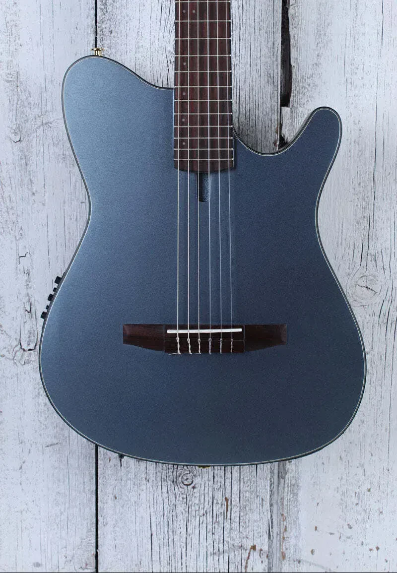 Ibanez FRH10N Thinline Nylon Acoustic Electric Guitar Indigo Blue Metallic