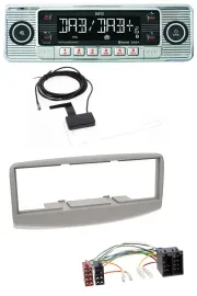 Dietz Bluetooth USB MP3 DAB Autoradio für Fiat Multipla 186 1999-2010 grau