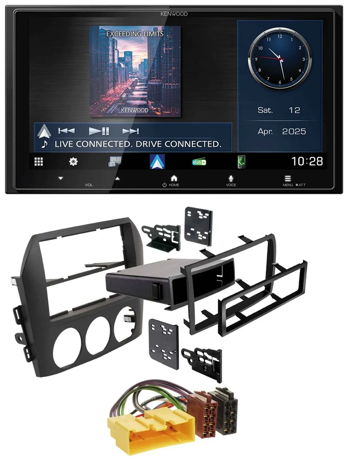 Kenwood Bluetooth 2DIN USB DAB MP3 Autoradio für Mazda MX 5 NC 2005-2008