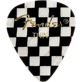 Медиаторы Fender 351 Sjhape Premium Picks, Checker Celluloid Thin 12 Pack