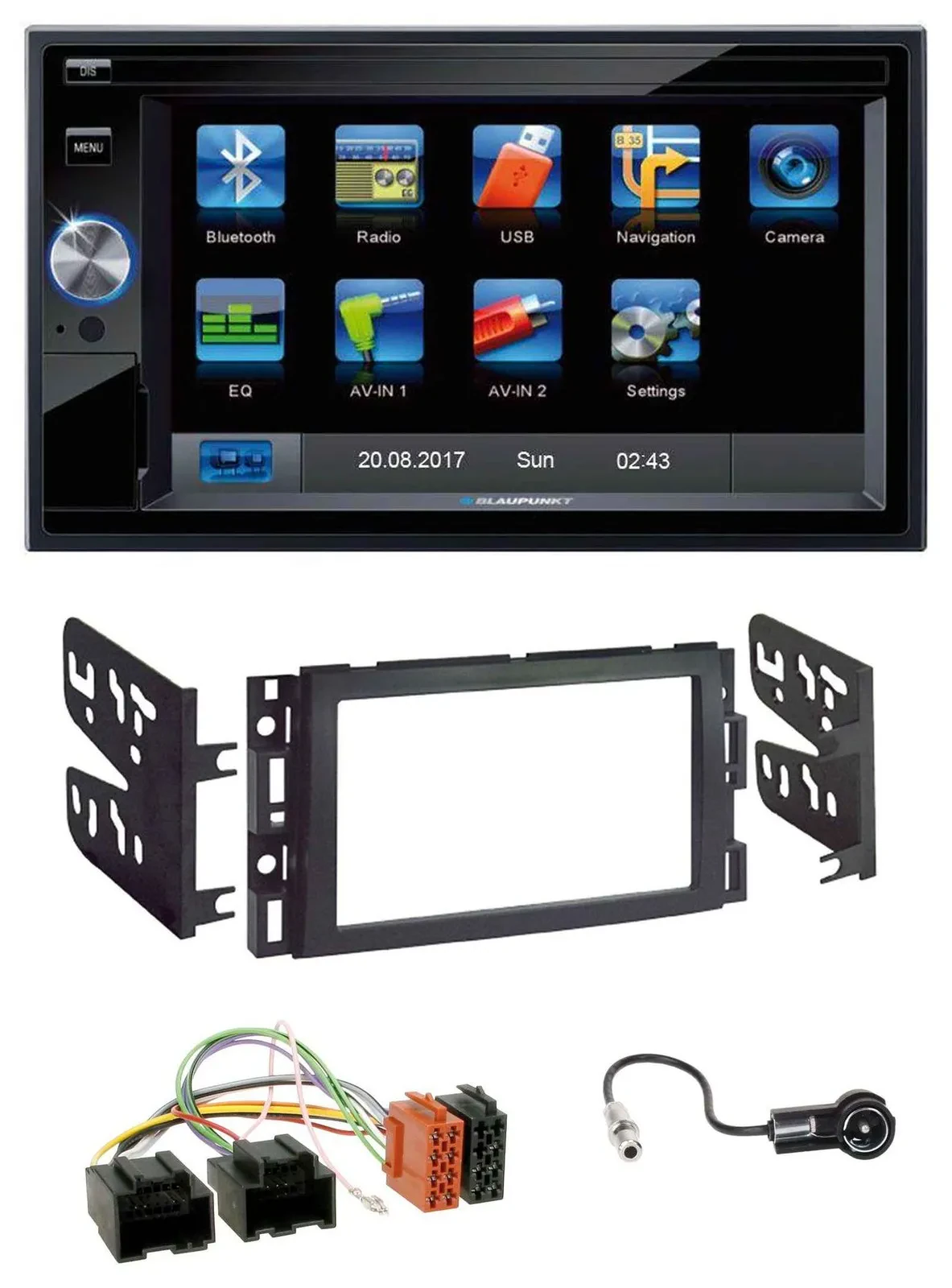 Blaupunkt SD Bluetooth 2DIN MP3 USB AUX Autoradio für Chevrolet Equinox Impala M
