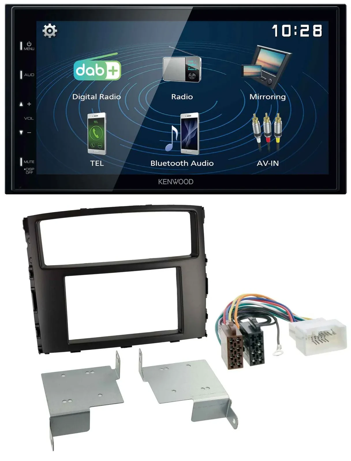 Автомагнитола для Mitsubishi Pajero/Shogun (с 2014) Kenwood 2-DIN Bluetooth MP3 USB DAB