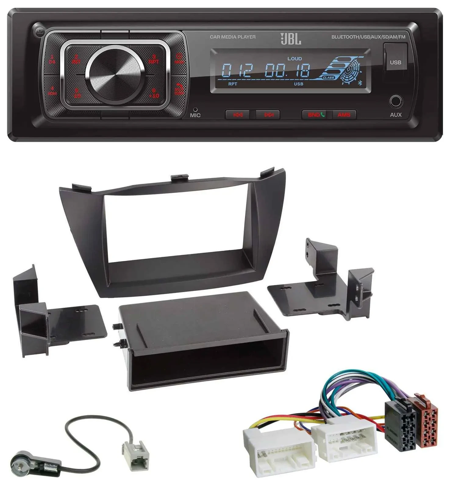 JBL SD AUX MP3 USB Bluetooth Autoradio für Hyundai ix35 (LM, 2010-2013)