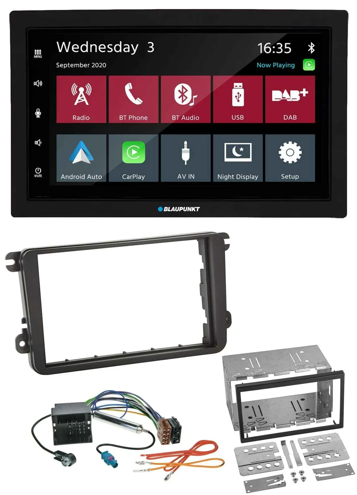 Blaupunkt DAB Bluetooth USB MP3 2DIN Autoradio für VW Sharan ab 10 Tiguan ab 07
