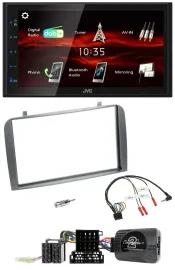 JVC USB Bluetooth Lenkrad DAB 2DIN Autoradio für Alfa Romeo GT 147 07-10 anthraz