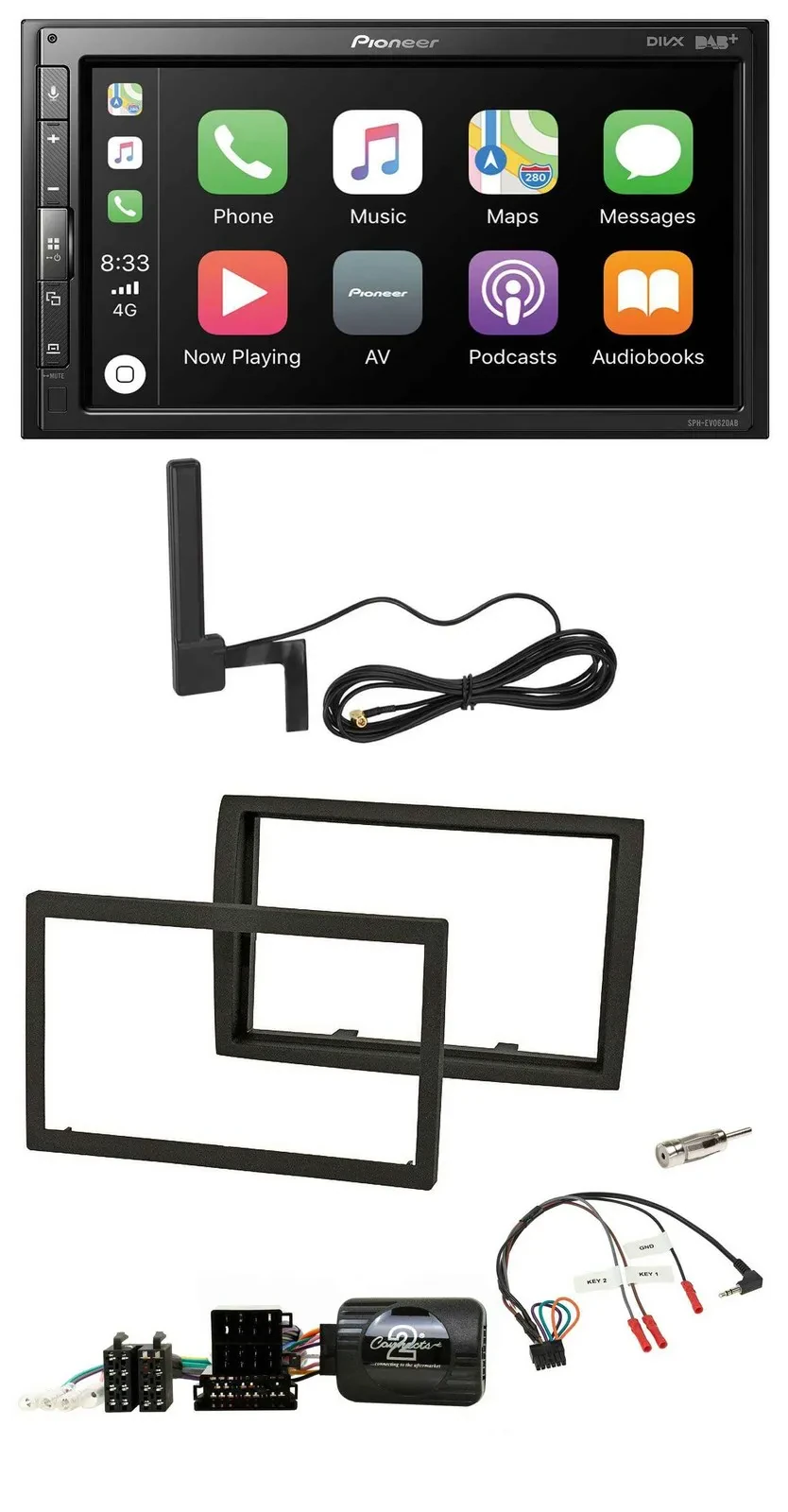 Автомагнитола для Fiat Ducato Pioneer 2 DIN USB Bluetooth DAB