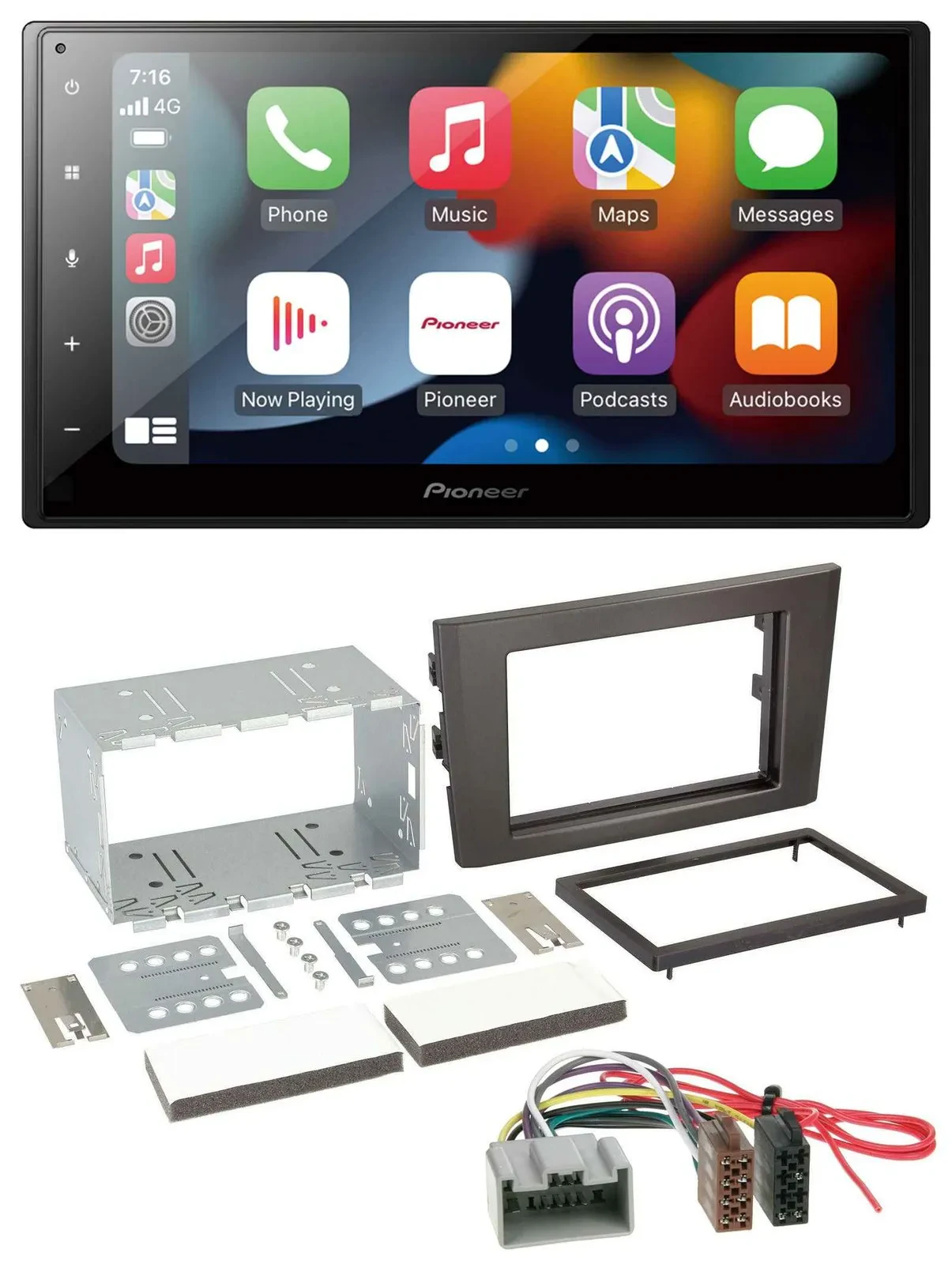 Автомагнитола Pioneer DAB, Bluetooth, 2DIN, USB, MP3 для Volvo XC90 (2002–2014), 14-pin