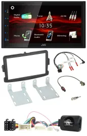 JVC USB Bluetooth Lenkrad DAB 2DIN Autoradio für Dacia ab 2012 schwarz