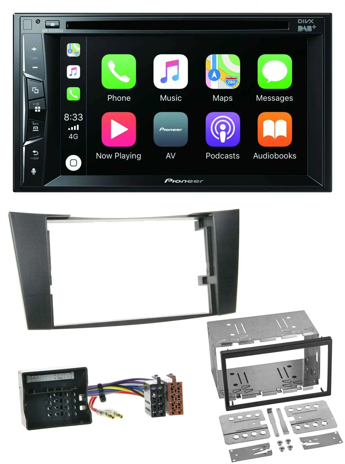 Pioneer MP3 USB DVD Bluetooth DAB 2DIN Autoradio für Mercedes CLS E-Klasse W211