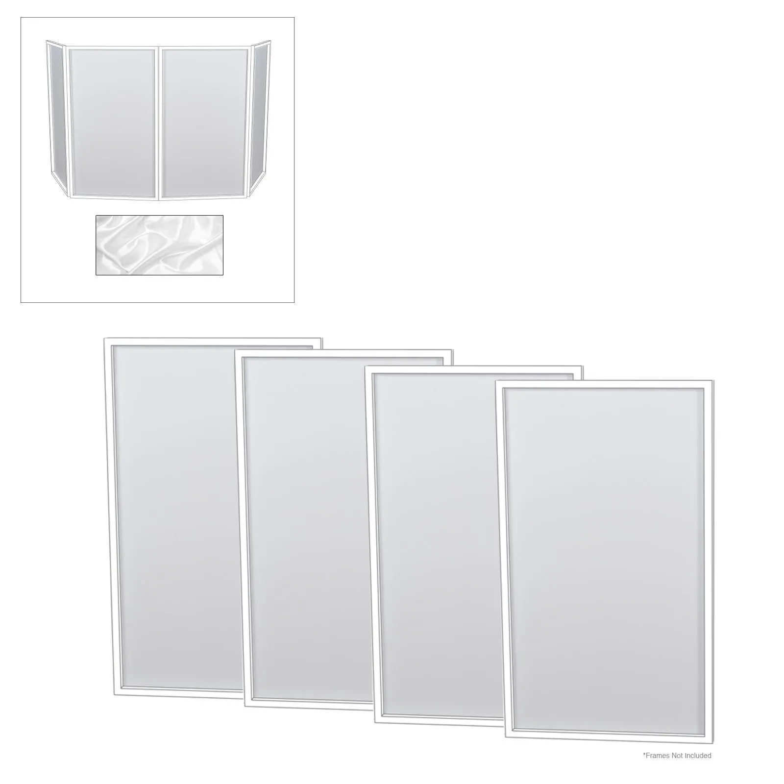 ADJ Event Facade DJ Booth White Replacement Scrim 4-Pack