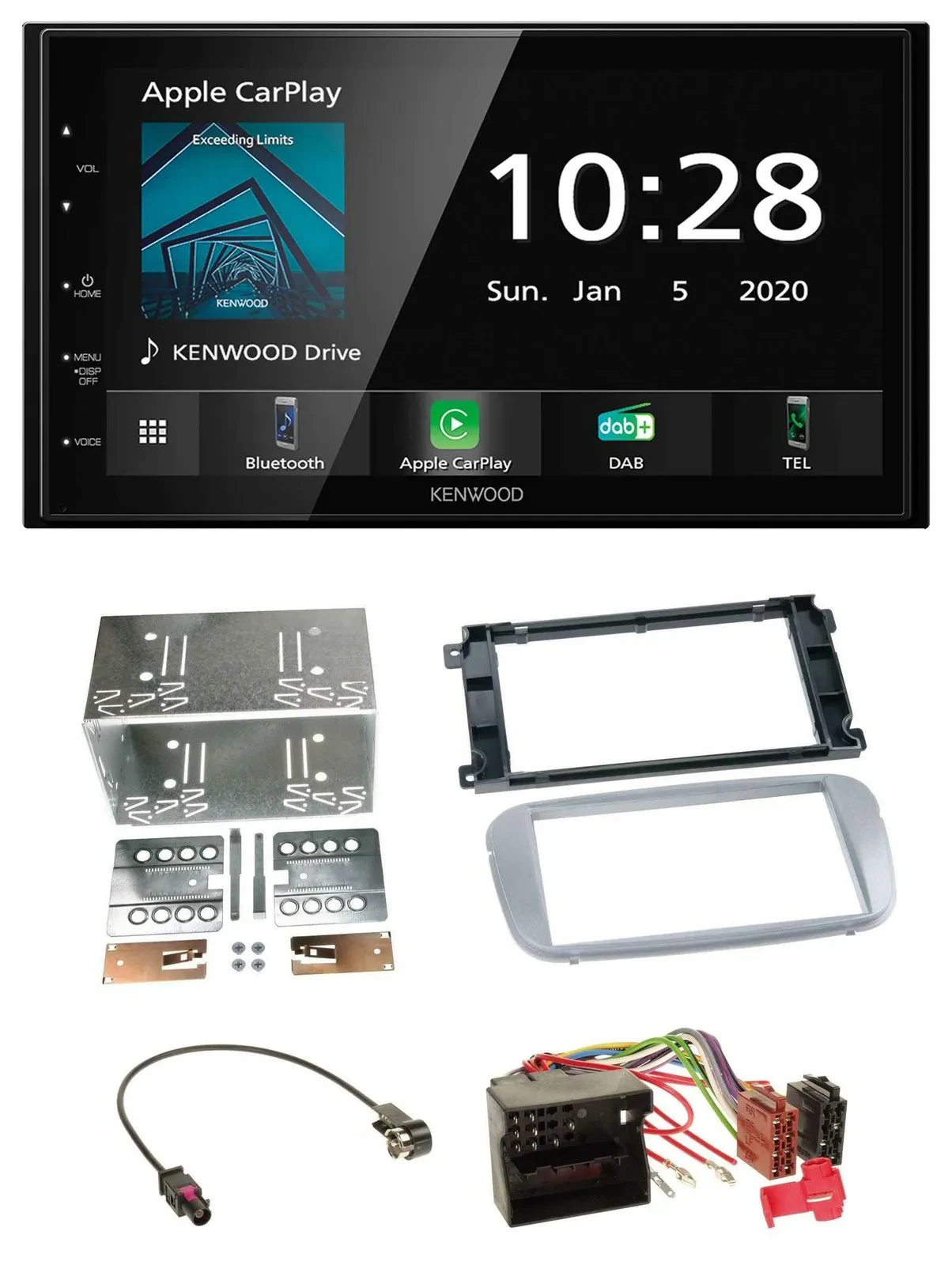 Kenwood Bluetooth MP3 DAB USB 2DIN Autoradio für Ford Mondeo 2007-2014 S-Max Pro